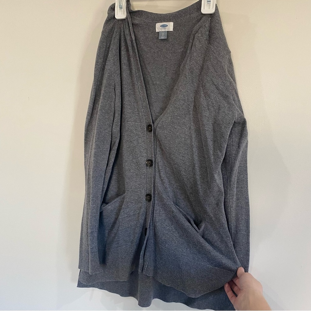 Gray Button-Up Cardigan